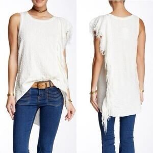 Free People Women's Top‎ Treat Me Tender Color Ivory Size Small NWT boho Tank